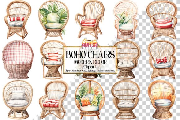 Download Boho Chic Chair Decor PNG Clipart Set - Boho chic Collection
