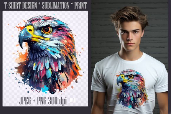Download Bright Watercolor Bald Eagle,transparent - Premium Resources