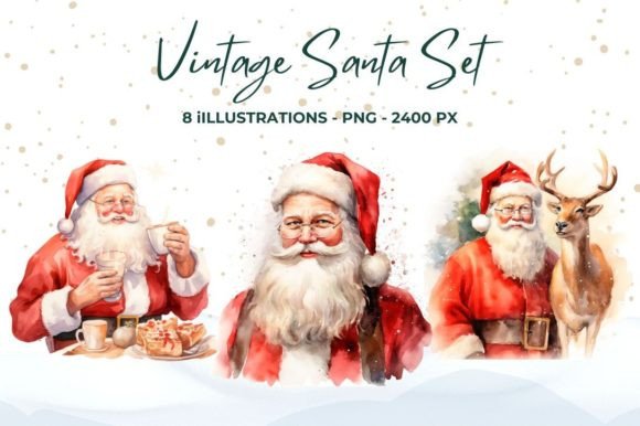 Download Vintage Santa Set - Premium Resources