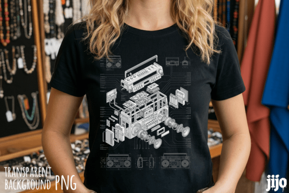 Download Boombox Retro Exploded Cassette PNG - Cassette png Collection